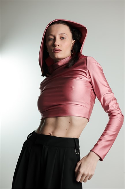 ТОП С КАПЮШОНОМ РОЗОВЫЙ 10105