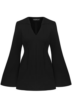 ПЛАТЬЕ С РАСКЛЕШЕННЫМ РУКАВОМ BLACK 10102